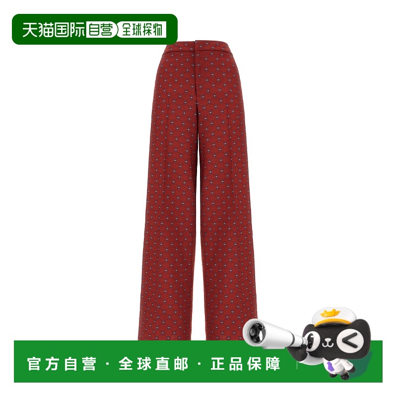 1h可退 香港直邮Etro 艾特罗 女士 刺绣羊毛混纺长裤 WREA0051TJB