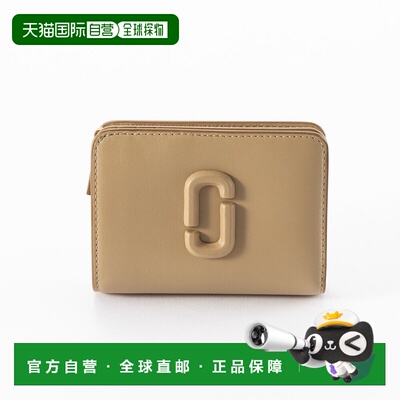 日本直邮MARC JACOBS THE LEATHER COVERED J Mark 迷你折叠钱包
