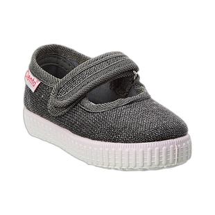 自营 Cienta Mercedes Scratch 金属化帆布运动鞋 - 灰色 美国奥