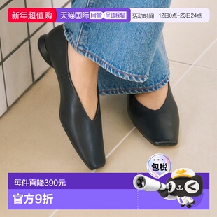 1h可退 日本直邮Le Talon 女士方头平底软羊皮休闲女鞋 舒适方根