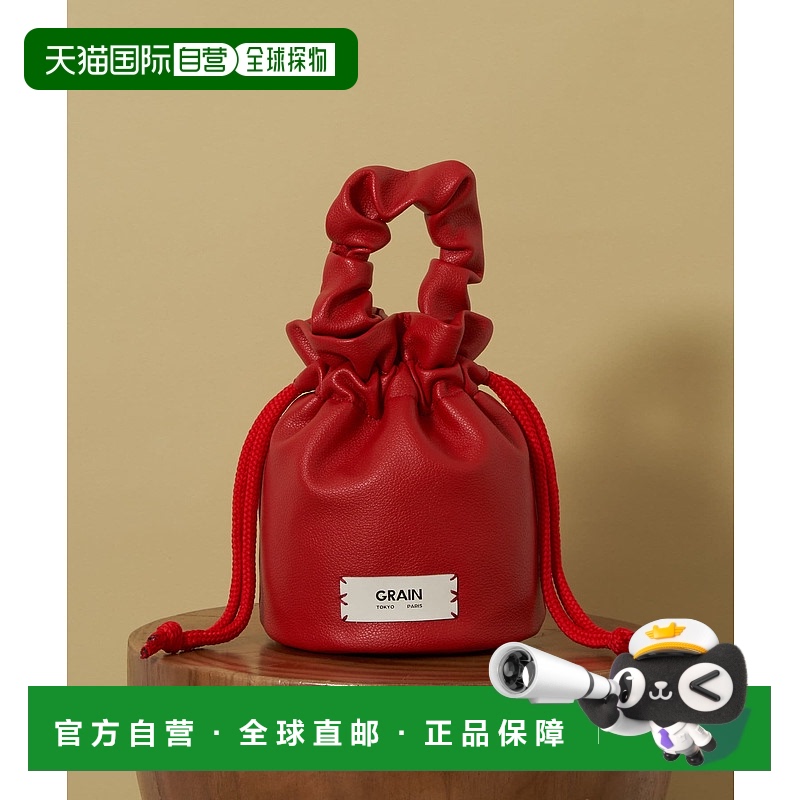 1h可退 日本直邮CIAOPANIC 女士抓褶手柄圆形抽绳小包 CPZ1042312