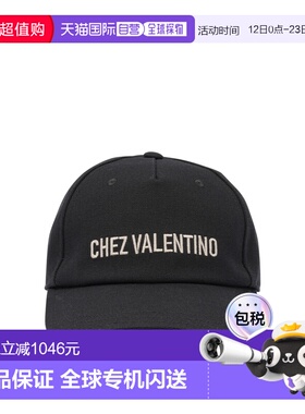 1h可退 香港直邮valentino 华伦天奴 男士 黑色棉帽子 7Y2HDA41FV