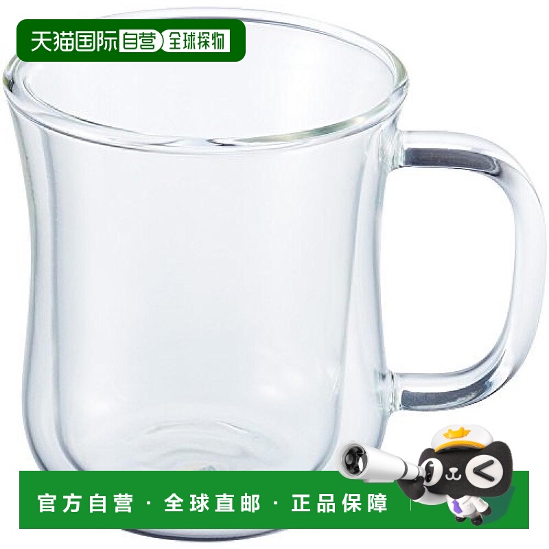 【日本直邮】Iwaki 怡万家 咖啡杯・马克杯 耐热双层玻璃杯230ml K