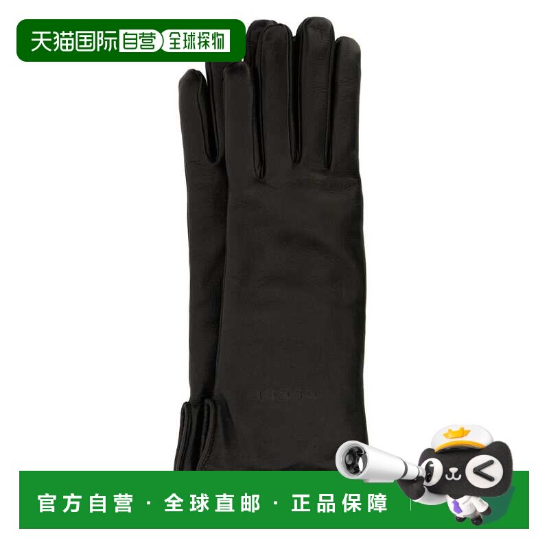 香港直邮GUCCI 女士手套 8355813SAJN1060 AW2025 黑色 Black lea