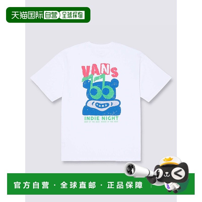 日本直邮VANS范斯 男女通用运动短袖T恤同款VN000NMBWHT商场透气