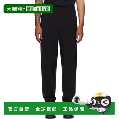 1h可退 香港直邮Moncler 盟可睐 男士 黑色 Logo Jogging 运动裤