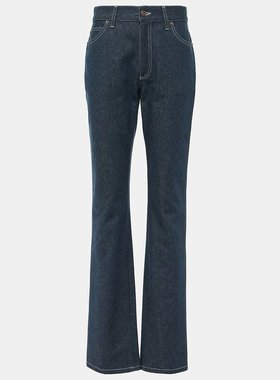 潮奢 Loro Piana 诺悠翩雅 女士 Nedar 高腰直筒牛仔裤 001149