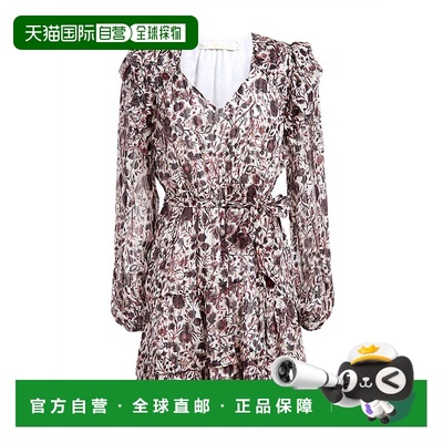 自营 marie oliverLawson 荷叶边分层迷你连衣裙（Ember Harvest