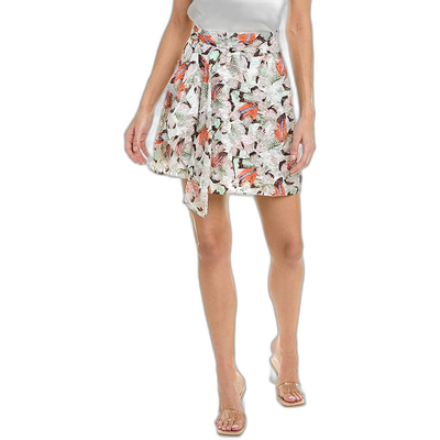 自营IRO Burnout 真丝混纺半身裙 - 白色 美国奥莱直发