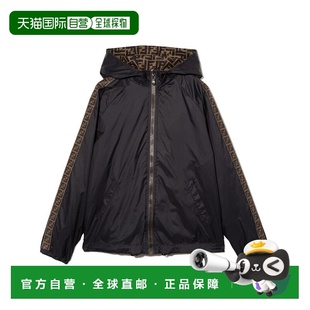 1h可退 JUA092AEYCF0QA1 女童夹克 黑色印花 香港直邮FENDI