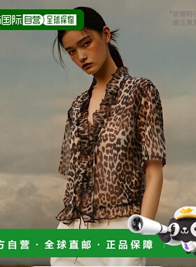 香港直邮GANNI 女士衬衫 F9197943 AW2024 黄色