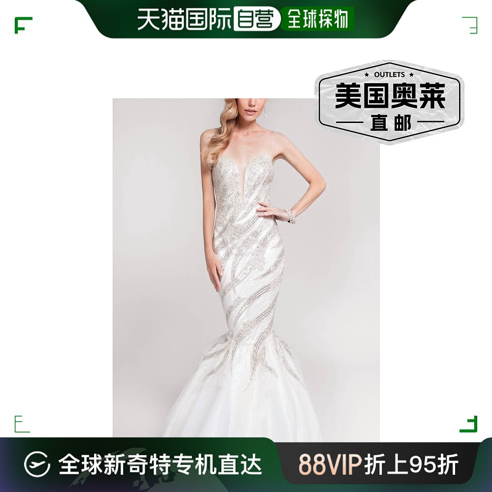 terani coutureSequined Sweetheart Mermaid Gown In Ivory ivor-封面