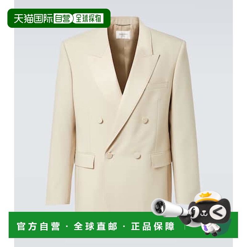 1h可退 香港直邮Saint Laurent 圣罗兰 男士 双排扣羊毛西装外套