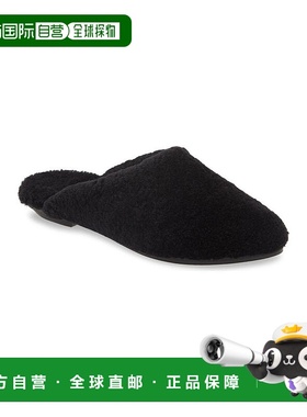 自营 Eileen Fisher博客3女式拖鞋黑色羊毛拖鞋骡子JOBB1954-黑色