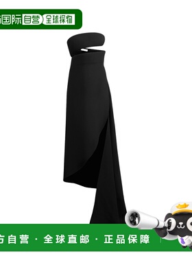 香港直邮Alaia 流体螺旋连衣裙 AA9R13936T676长裙羊毛包臀裙性感