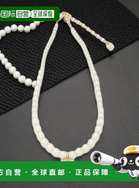 1h可退 日本直邮FURFUR 女士 珍珠项链 蝴蝶结吊 charm 镶水晶设