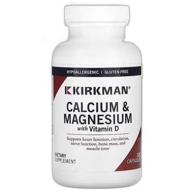 香港直邮Kirkman Labs,钙镁加维生素 D，120 粒胶囊