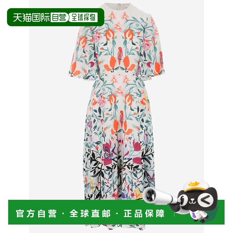 1h可退 香港直邮VALENTINO 女士连衣裙 XB3VAYE76VBAM0 SS2022 白