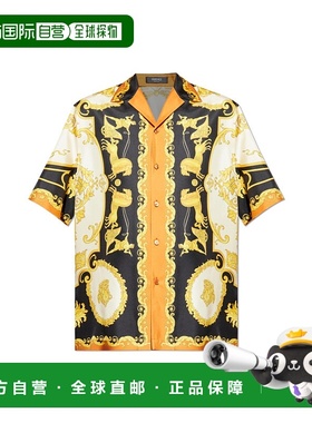 香港直邮VERSACE 男士衬衫 10039261A160965BE40 SS2026黄色 男装