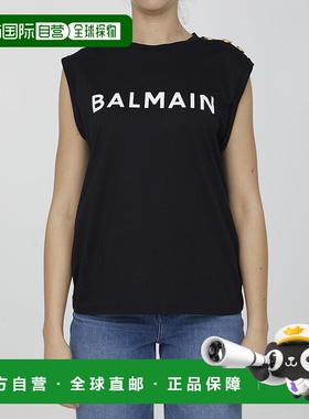 香港直邮BALMAIN 女士T恤 AF1ED000BB02EAB SS2025 黑色