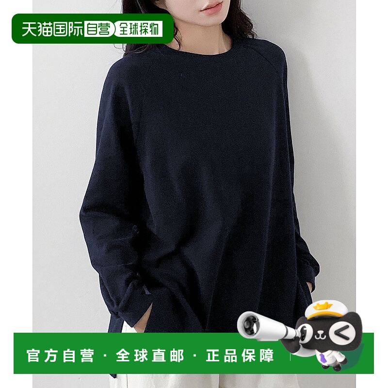 1h可退 日本直邮LOWO女士宽松长袖T恤 前后下摆不规则设计 lwtoxw