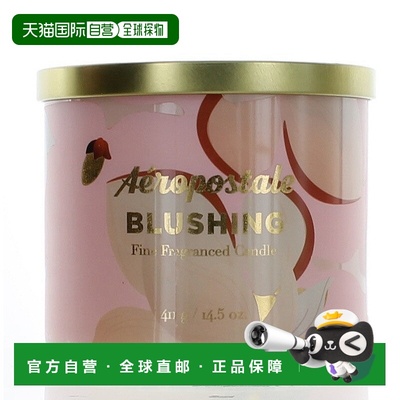 自营Aeropostale 14.5盎司大豆蜡混合物3芯蜡烛-腮红-透明/透明