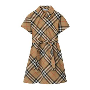 Burberry 格纹棉质衬衫式连衣裙 80905381