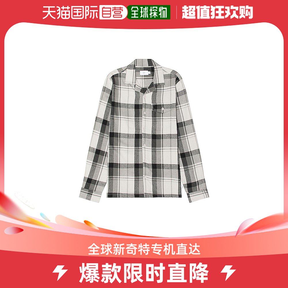 香港直邮潮奢 ONIA 男士法兰绒多穿法衬衫式衬衫