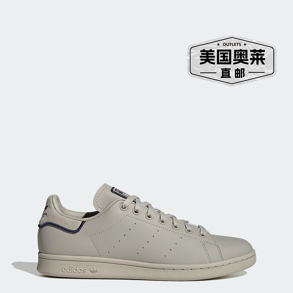 男款 adidas Stan Smith 鞋 - 云白/云白/核心黑 【美国奥莱】直 运动鞋new 运动休闲鞋 原图主图