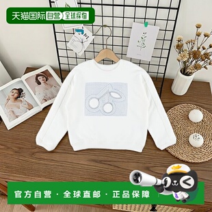 1h可退 香港直邮golden goose 女童 抓绒大号樱桃红卫衣童装 S06G