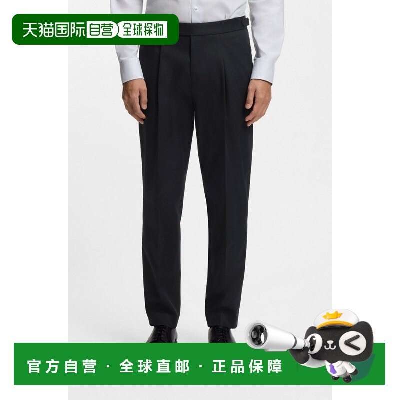 自营欧洲直邮Hugo Boss 男士深蓝色棉纽扣拉链开合西裤,男装,西裤,淘宝优惠券,粉丝福利购,淘宝优惠卷