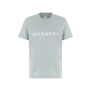 香港直邮GIVENCHY 男士T恤 BM716G3YAC456 SS2024 浅蓝色
