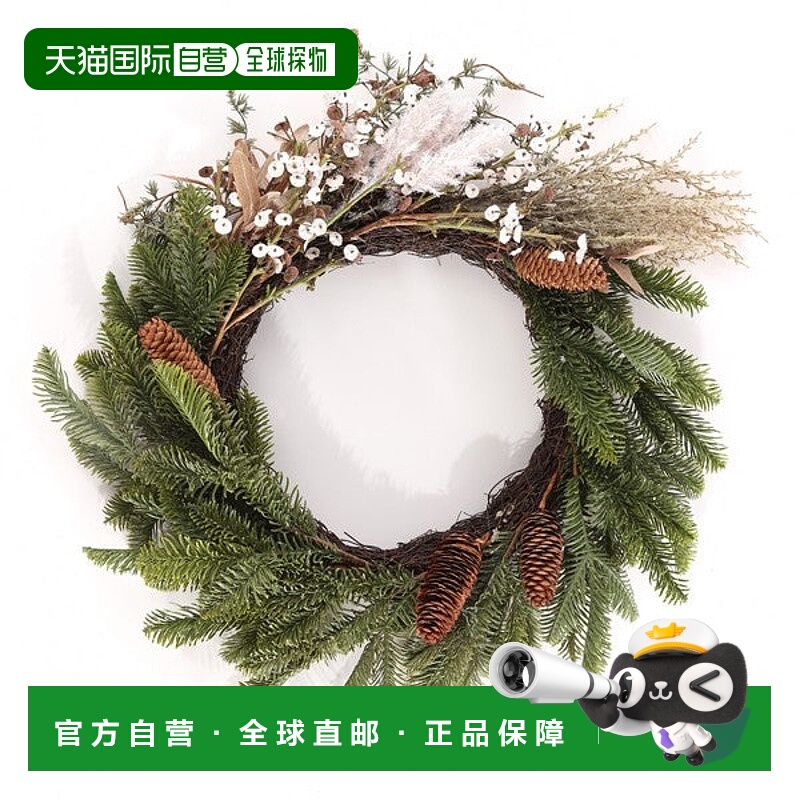 自营safavieh人造 21 英寸松木和橄榄叶花环 - 绿色/白色 美国奥