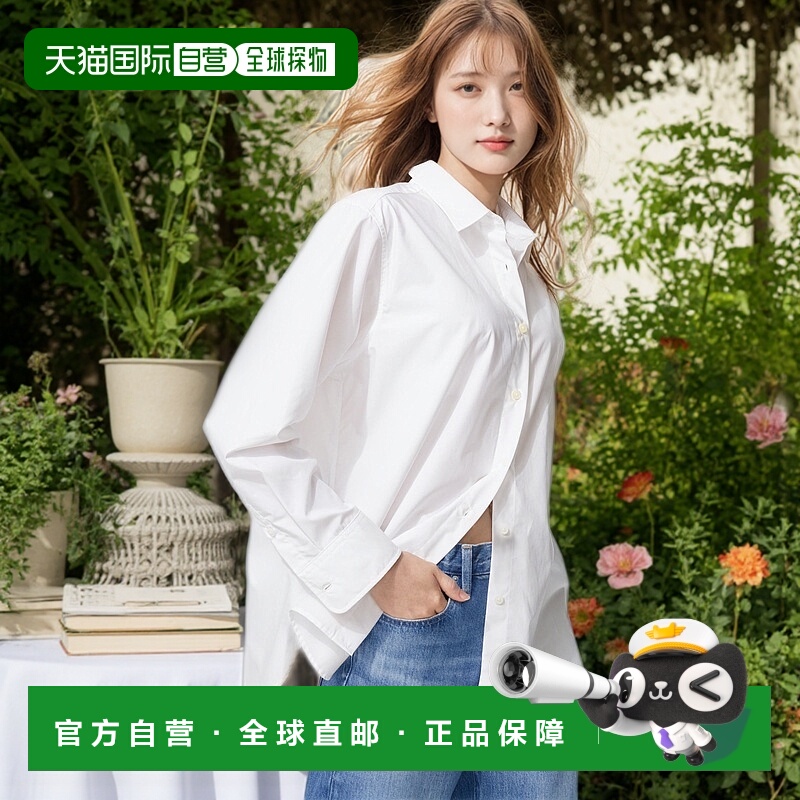 日潮跑腿UNIQLO优衣库 棉质长袖衬衫 00 WHITE WOMEN XS 479078