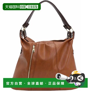 【日本直邮】Legato Largo阿耐洛 手提袋 人造革女式托特包 棕色