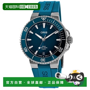自营 Oris Aquis Date Calibre 400蓝色表盘橡胶表带男士手表01 4