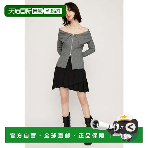 日本直邮RANDOM HEM PLEATS 短裙 黑色