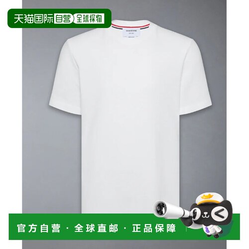 1h可退 香港直邮THOM BROWNE 男士T恤 MJS123A00050100 SS2026 白