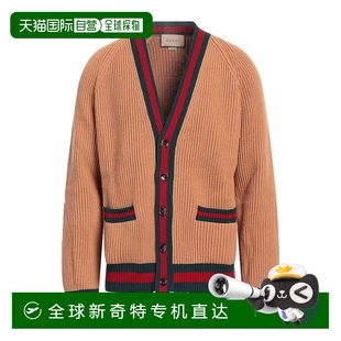 针织开衫 古驰 男士 舒适 brown棕色 香港直邮潮奢 1h可退 Gucci
