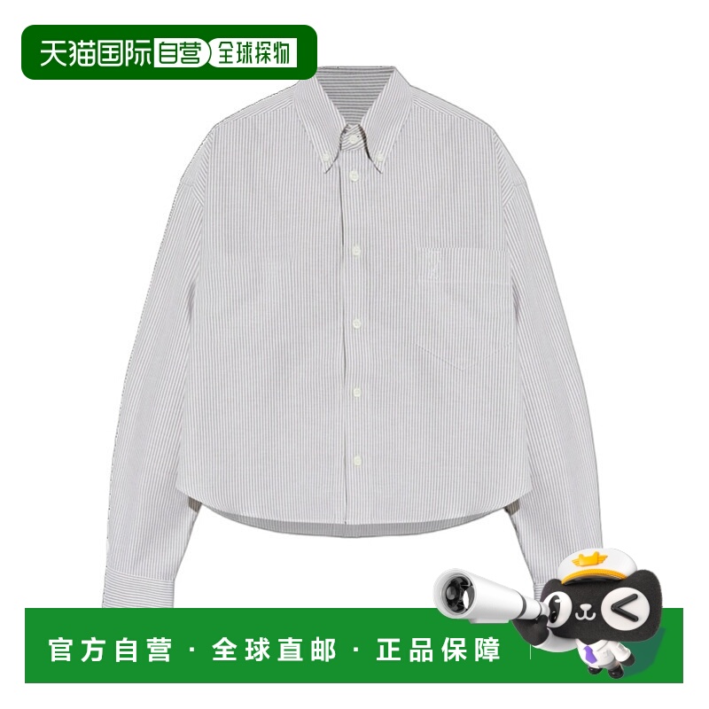 1h可退 香港直邮ami paris 男士 衬衫条纹长袖