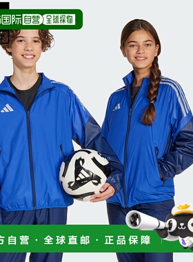 日本直邮日本直邮 adidas 儿童足球防风夹克[JP1256] 蓝色运动