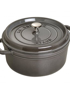 日本Staub搪瓷锅“ Pico Cocotte圆形灰色14cm小型两手铸造