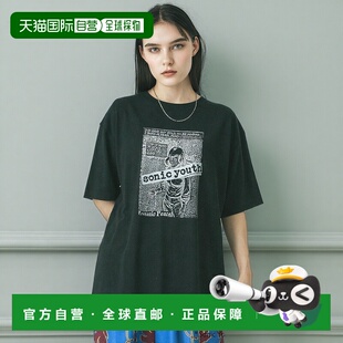 1h可退 日本直邮CREOLME女士半袖T恤SONIC YOUTH联名款复古潮流 2