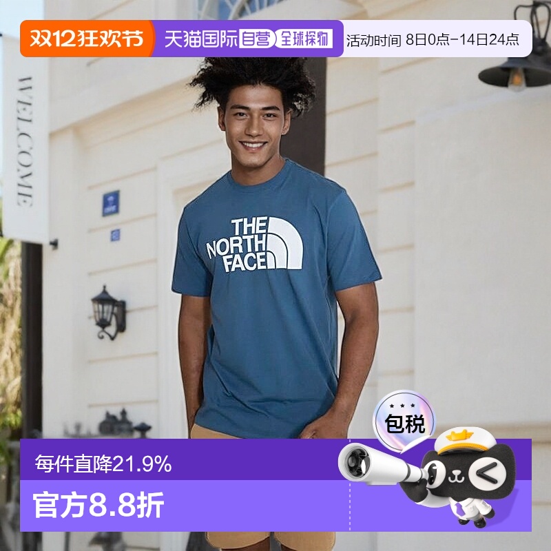 香港直邮THE NORTH FACE北面短袖T恤印花logo休闲男装美版薄款