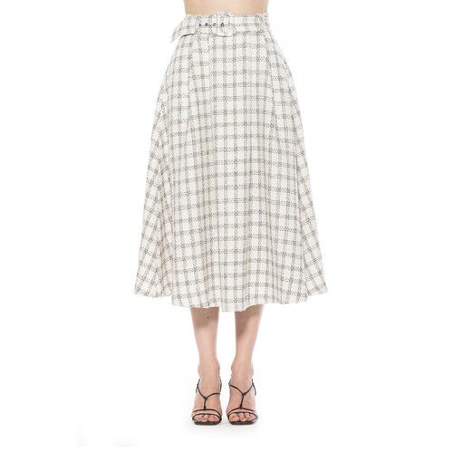 alexia admor【美国奥莱】直发 Eline Tweed Skirt - ivory plaid