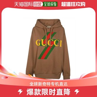 717427 自营GUCCI 帽衫 2597 棕色女士卫衣 XJEXP