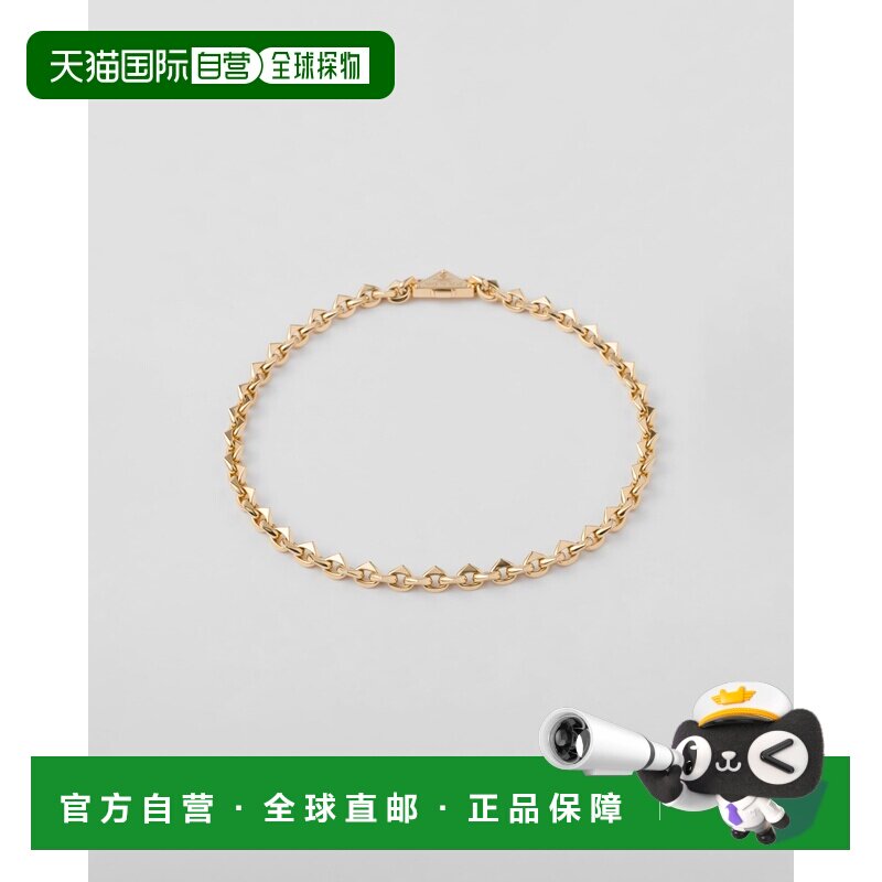 自营欧洲直邮Prada普拉达 Eternal Gold系列金色黄金三角标识项链