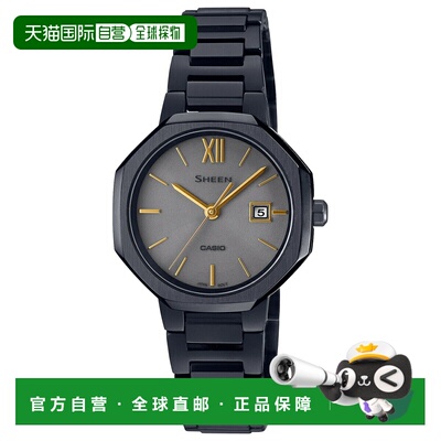 日本直邮卡西欧 SHEEN 太阳能女士手表 太阳能蓝宝石 SHS-4529BD-