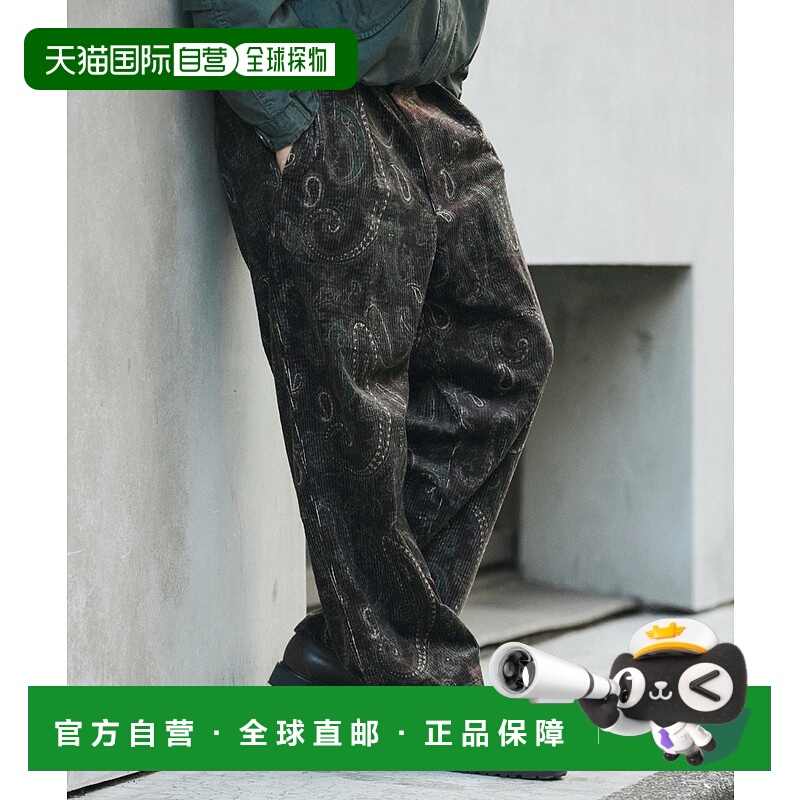 1h可退 日本直邮JOURNAL STANDARD 男装 宽松 太条灯芯绒 印花阔