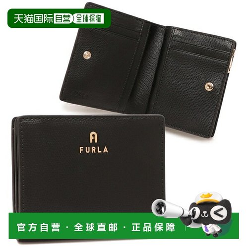日本直邮FURLA 山茶花迷你钱包黑色女士WP00307ARE000O6000